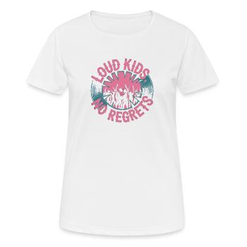 Loud Kids Sans regrets Musique Punk Rock - T-shirt respirant Femme - blanc - Devant - AI Model Female 172 dark (172cm)