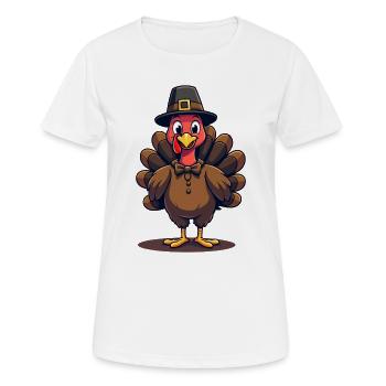 Thanksgiving Lustiger Thanksgiving Truthahn - Frauen T-Shirt atmungsaktiv - Weiß - Vorne - AI Model Female 172 dark (172cm)