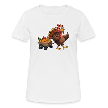 Thanksgiving Lustiger Thanksgiving Truthahn - Frauen T-Shirt atmungsaktiv - Weiß - Vorne - AI Model Female 172 dark (172cm)