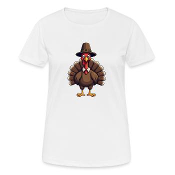 Thanksgiving Lustiger Thanksgiving Truthahn - Frauen T-Shirt atmungsaktiv - Weiß - Vorne - AI Model Female 172 dark (172cm)