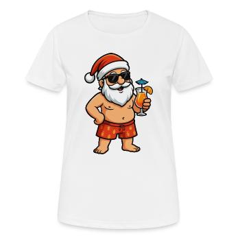 Strand-Santa Cocktail - Frauen T-Shirt atmungsaktiv - Weiß - Vorne - AI Model Female 172 dark (172cm)
