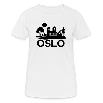 Oslo Silhouette Monuments - T-shirt respirant Femme - blanc - Devant - AI Model Female 172 dark (172cm)