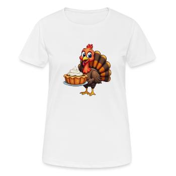 Thanksgiving Lustiger Thanksgiving Truthahn - Frauen T-Shirt atmungsaktiv - Weiß - Vorne - AI Model Female 172 dark (172cm)