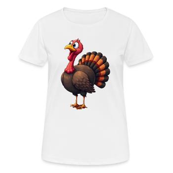 Thanksgiving Lustiger Thanksgiving Truthahn - Frauen T-Shirt atmungsaktiv - Weiß - Vorne - AI Model Female 172 dark (172cm)