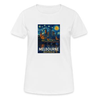 Melbourne Australien - Frauen T-Shirt atmungsaktiv - Weiß - Vorne - AI Model Female 172 dark (172cm)