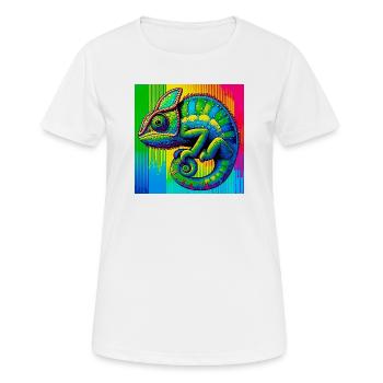 caméléon - T-shirt respirant Femme - blanc - Devant - AI Model Female 172 dark (172cm)