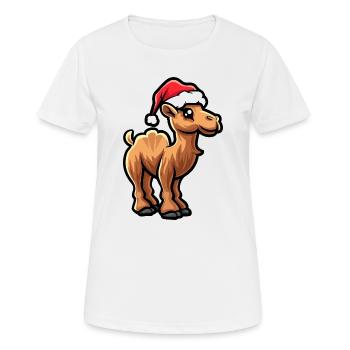 Noël à dos de chameau - T-shirt respirant Femme - blanc - Devant - AI Model Female 172 dark (172cm)