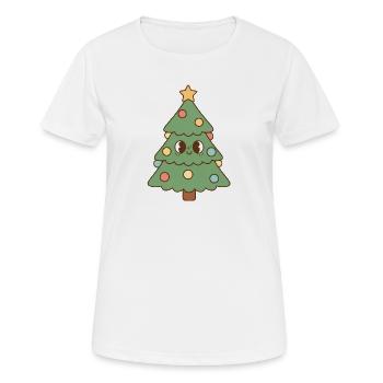 Arbre de Noël - T-shirt respirant Femme - blanc - Devant - AI Model Female 172 dark (172cm)