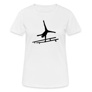 Gymnastik - Frauen T-Shirt atmungsaktiv - Weiß - Vorne - AI Model Female 172 dark (172cm)