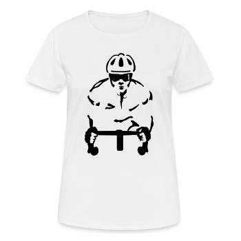Coureur - T-shirt respirant Femme - blanc - Devant - AI Model Female 172 dark (172cm)