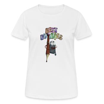 Best Friends Eraser Pencil - Women's Breathable T-Shirt - white - Front - AI Model Female 172 dark (172cm)