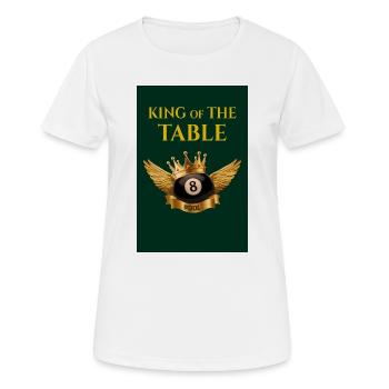 Roi du billard – Le design Royal 8 Ball - T-shirt respirant Femme - blanc - Devant - AI Model Female 172 dark (172cm)
