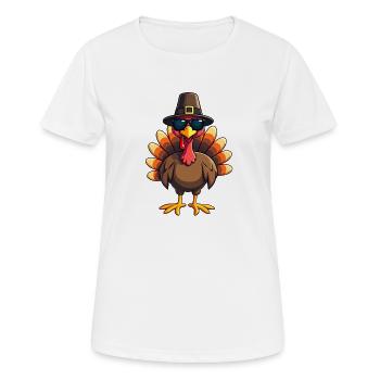 Thanksgiving Lustiger Thanksgiving Truthahn - Frauen T-Shirt atmungsaktiv - Weiß - Vorne - AI Model Female 172 dark (172cm)