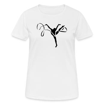 Gymnastics Band - Women's Breathable T-Shirt - white - Front - AI Model Female 172 dark (172cm)