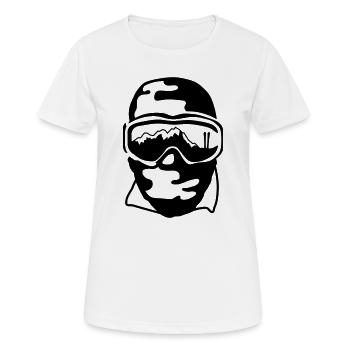 Ski goggles - Women's Breathable T-Shirt - white - Front - AI Model Female 172 dark (172cm)