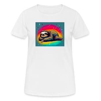 paresse - T-shirt respirant Femme - blanc - Devant - AI Model Female 172 dark (172cm)