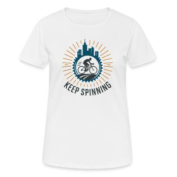 Cycling - Women's Breathable T-Shirt - white - Front - AI Model Female 172 dark (172cm)