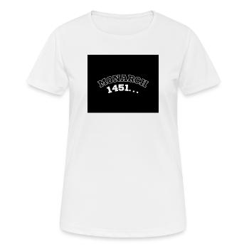 Monarch 1451 Chronik - Frauen T-Shirt atmungsaktiv - Weiß - Vorne - AI Model Female 172 dark (172cm)