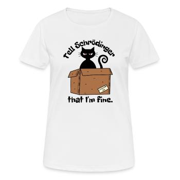 Schroedinger Cat - Cartoon Paradox Box - Women's Breathable T-Shirt - white - Front - AI Model Female 172 dark (172cm)