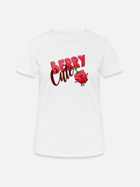 Berry Cute Raspberry - Women's Breathable T-Shirt - white