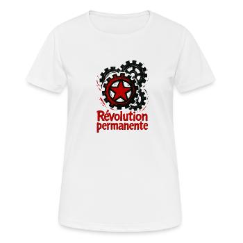 antifa_gauche__-34- - Frauen T-Shirt atmungsaktiv - Weiß - Vorne - AI Model Female 172 dark (172cm)