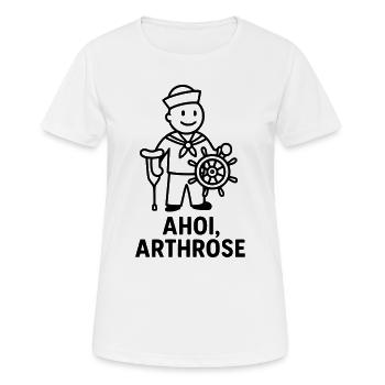 ahoi arthrose - Frauen T-Shirt atmungsaktiv - Weiß - Vorne - AI Model Female 172 dark (172cm)