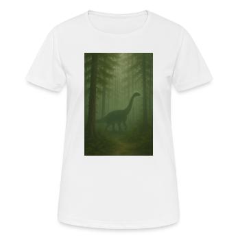 Dinosaure de la forêt nuageuse dans la jungle - T-shirt respirant Femme - blanc - Devant - AI Model Female 172 dark (172cm)