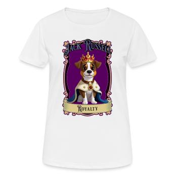 Kröntes Porträt von Royal Jack Russell - Frauen T-Shirt atmungsaktiv - Weiß - Vorne - AI Model Female 172 dark (172cm)