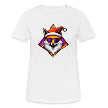 Fox Santa Swag - T-shirt respirant Femme - blanc - Devant - AI Model Female 172 dark (172cm)