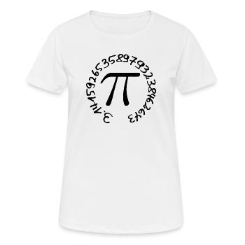 Pi - Frauen T-Shirt atmungsaktiv - Weiß - Vorne - AI Model Female 172 dark (172cm)