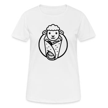 Lamm-Döner | Reduzierter Fleischkonsum - Frauen T-Shirt atmungsaktiv - Weiß - Vorne - AI Model Female 172 dark (172cm)