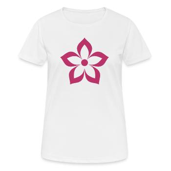 Fleurs magenta, roses - T-shirt respirant Femme - blanc - Devant - AI Model Female 172 dark (172cm)