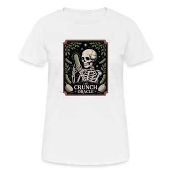 Le croquant squelette d’oracle avec humour concombre - T-shirt respirant Femme - blanc - Devant - AI Model Female 172 dark (172cm)
