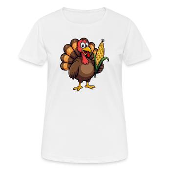 Thanksgiving Lustiger Thanksgiving Truthahn - Frauen T-Shirt atmungsaktiv - Weiß - Vorne - AI Model Female 172 dark (172cm)