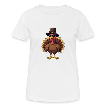 Thanksgiving Lustiger Thanksgiving Truthahn - Frauen T-Shirt atmungsaktiv - Weiß - Vorne - AI Model Female 172 dark (172cm)