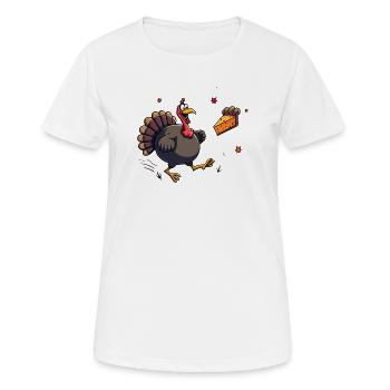Thanksgiving Lustiger Thanksgiving Truthahn - Frauen T-Shirt atmungsaktiv - Weiß - Vorne - AI Model Female 172 dark (172cm)