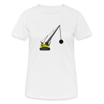 Wrecking ball crane - Women's Breathable T-Shirt - white - Front - AI Model Female 172 dark (172cm)