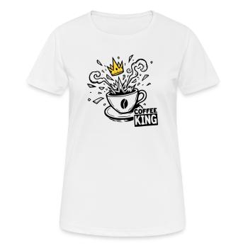 Grind or Die: coffee king krone graffiti kaffee - Women's Breathable T-Shirt - white - Front - AI Model Female 172 dark (172cm)