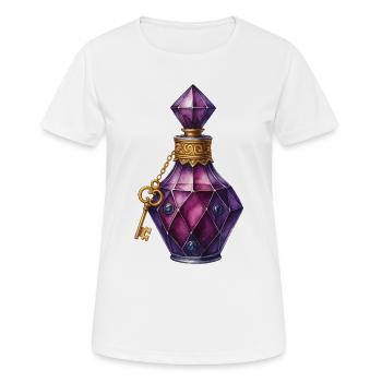 Élixir de Potion Magique Fiole Joyau Potion de Sort - T-shirt respirant Femme - blanc - Devant - AI Model Female 172 dark (172cm)