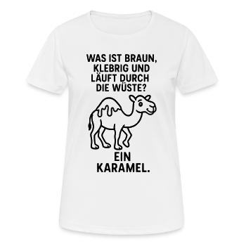 Blague Karamel Caramel Camel Desert Kids - T-shirt respirant Femme - blanc - Devant - AI Model Female 172 dark (172cm)