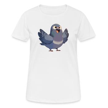 Tauben Taube - Frauen T-Shirt atmungsaktiv - Weiß - Vorne - AI Model Female 172 dark (172cm)