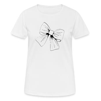 Schleife - Frauen T-Shirt atmungsaktiv - Weiß - Vorne - AI Model Female 172 dark (172cm)