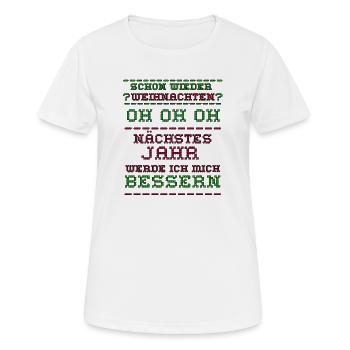 Ugly christmas - Frauen T-Shirt atmungsaktiv - Weiß - Vorne - AI Model Female 172 dark (172cm)