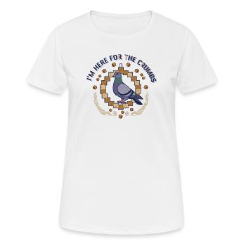 Chasseur de biscuits Pigeon Pixel - T-shirt respirant Femme - blanc - Devant - AI Model Female 172 dark (172cm)