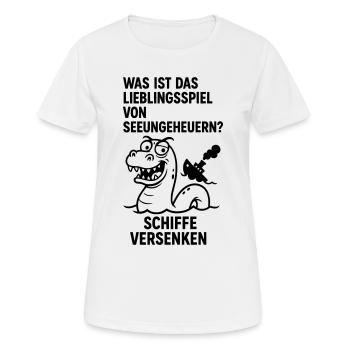 Les navires coulent Monstre marin Blague drôle pour enfants - T-shirt respirant Femme - blanc - Devant - AI Model Female 172 dark (172cm)