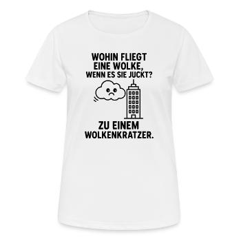 wolke kratzen kinderwitz - Frauen T-Shirt atmungsaktiv - Weiß - Vorne - AI Model Female 172 dark (172cm)