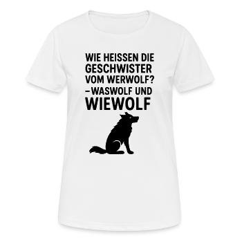 Werewolf Funny Saying Kids Elementary School - Women's Breathable T-Shirt - white - Front - AI Model Female 172 dark (172cm)