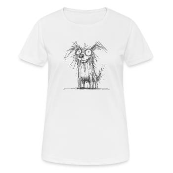 Chien Louche - T-shirt respirant Femme - blanc - Devant - AI Model Female 172 dark (172cm)