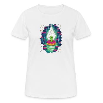 La grotte des beignets extraterrestres - T-shirt respirant Femme - blanc - Devant - AI Model Female 172 dark (172cm)