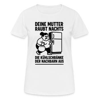 Ton frigo de blagues de mère - T-shirt respirant Femme - blanc - Devant - AI Model Female 172 dark (172cm)